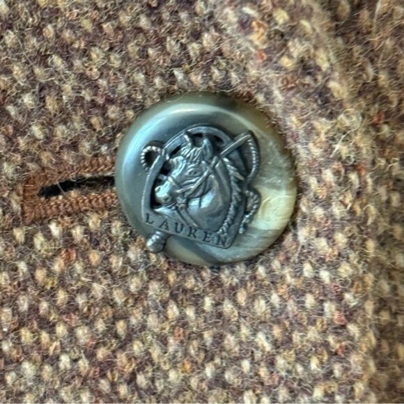 Vintage Ralph Lauren Brown Tweed Blazer - Picture 7 of 13